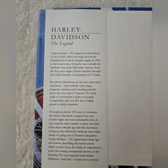 Harley-Davidson 1997 The Legend By Mac McDiarmid Coffee Table Book - Picture 2 of 11